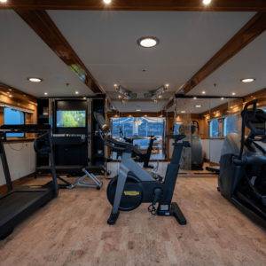 Cardio equipment in the NERO Yacht.